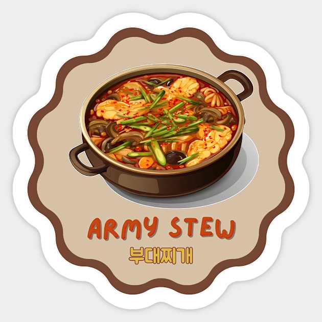 Army Stew | Korean cuisine | Traditional Food Sticker by ILSOL